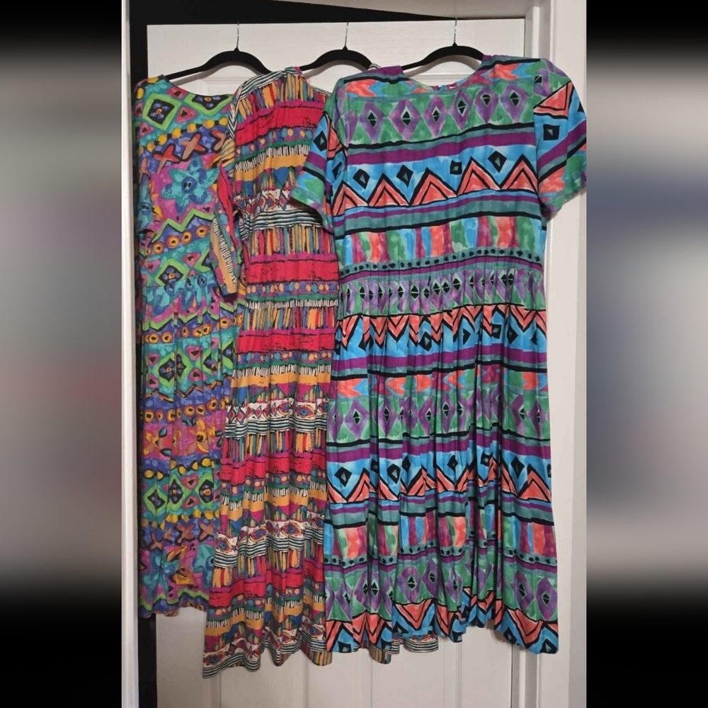 Colorful Geometric Pattern Dress Bundle